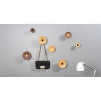 Patère Zoot 7001 - talla Laiton foncé brossé / chêne / 90 mm