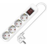 Multipresa con 4 Prese con Interruttore TM Electron (1,5 m)