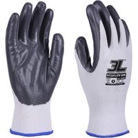 Pack. 12 extragroße Ecoflex-Handschuhe aus grauem Nitrilnylon, Größe 10