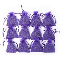 Lot de 12 sachets de lavande en vrac pour tiroirs et placards, sachets de parfum d'intérieur, sachets de lavande séchés pour fête prénuptiale