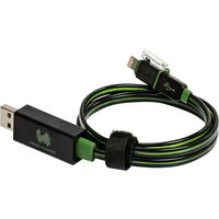 RealPower Datenkabel LED grün micro-USB auf Lightning (185962)