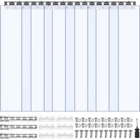 Rideau à Lanière PVC - 97x213 - 4 cm Rideau Lamelles Transparent