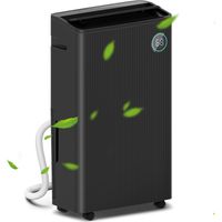 HOMCOM 16L/Day 5.5L Dehumidifier with Air Purifier, UVC, Ioniser, Timer Black