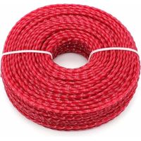 Fil Coupe Bordure Universel, Ligne de Trimmer Strimmer en Nylon 3.0 mm, Fil en Nylon Débroussailleuse Robuste pour Bosse Tête Tondeuse À Gazon de Jardinage (Twist, 3mmx15m)