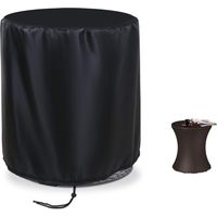 Housse imperméable pour petite table ronde, table de patio Housse de seau à glace imperméable Noir (53 x 58 cm)