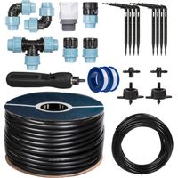 HOLZBRINK Start Set Gewächshaus Bewässerung Bewässerungssystem inkl. 15 m LDPE Verlegerohr 20 mm, 2x Tropfer 4l/h, HTB-09-S-15