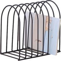 Gold Metal Wire File Folder Organizer Rack Vertical File Organizer for Desk Binder Holder File Sorter Stand