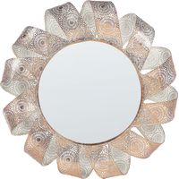 Wandspiegel MANGALORE 54 cm 54 cm Metall Weiß