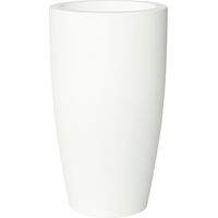 Moovere – Jardinière cylindrique 70 cm – Polyéthylène résistant aux UV – Volume 15,8 litres – Pour plantes d'intérieur et d'extérieur – Blanc