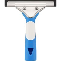 Raclette à Vitre Professionnelle(15cm), Lave Vitre avec Lame Silicone, Nettoyeur Vitre en Acier Inoxydable, Kit de Nettoyage de Vitres pour Salle de Bain, Douche, Voiture, Miroir, Fenêtre