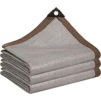 OBOSOE 2PCS Toile d'ombrage perforée 1 m x 10 m, taux d'ombrage de 90 %, convient aux plantes, aux jardins et aux voitures, grise.