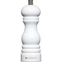 KitchenCraft MasterClass Pfeffer- und Salzmühle mit austauschbarem Deckel, Kunststoff, Weiß, 12 cm
