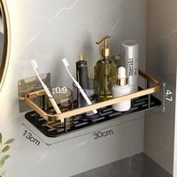 PORTE ACCESSOIRE DE SALLE DE BAIN,1 Square Standard--Étagère de salle de bain sans poinçon, accessoires de salle de bain, étagère de
