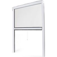 Store Moustiquaire Recoupable PVC Blanc- L 130 x H 160 cm