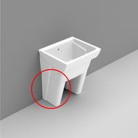 Piedino singolo in ceramica per lavatoio Messico 75 cm – Dolomite