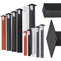 HOLZBRINK Pied de Table en Acier Profil Carré 40x40 mm, Hauteur: 100 cm, Noir Foncé, 4 pcs, HLT-14A-F-100-9005