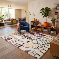 Tapis en laine ColorfulMarrakesh - Tapis en laine - 290x190cm, Rectangular - 100% Laine vierge - Tufté main - Colorée