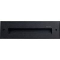 Trido Medium 6W 300lm IP65 Rechteckige LED-Einbauwandleuchte IP65 25x5,3x7,5cm 4000K Schwarz 25000H SECOM