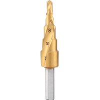 Foret étagé HSS 4 Mm-12 Mm Spirale Te Angulaire Nk Outil de Perçage Trou Ter pour Métal Bois PVC Foret étagé Foret Conique Foret étagé HSS Foret de Trou Foret étagé en Acier Rapide