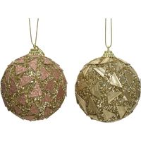 Pallina sfera natalizia in vetro assortita Oro 8 cm pz 1