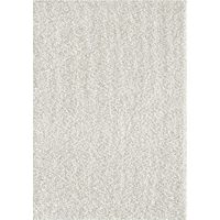 Tapis shaggy 160x230 crème tissé rectangle motif uni SG LOCA