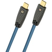 Oehlbach USB-C® Kabel USB-C® Stecker 0.5 m Petrol Geflechtschirm, vergoldete Steckkontakte D1C9565