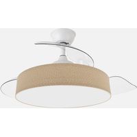 Ventilador Boga 72w Blanco/beis 108d 3asp 7200lm 3000-4000-6000k Remoto+memo+tempo