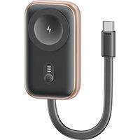 Chargeur inductif 2-en-1 Usams CD245 pour Apple Watch avec batterie externe 1200 mAh et câble USB-C anti-ternissement