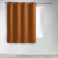 Rideau occultant à œillets 135 x 180 cm – Uni Camel – Petite hauteur