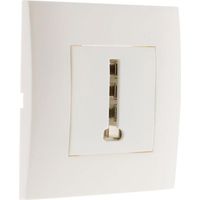 Prise téléphone Simplea 8 plots - blanc - Zenitech