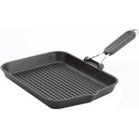 Bistecchiera Induction cm 36x26 con manico pieghevole in silicone, antiaderente e resistente, marca Risoli