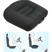 Coussin Voiture rehausseur, rehausseur voiture adulte, Coussin d'élévation de siège de Voiture pour Le soulagement et Le Confort avec Maille Respirante(noir)