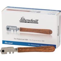 BOHLE Glasschneider Edelstahl mit Holzheft