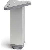 Pied carré réglable en aluminium d'une hauteur de 150 mm et finition anodisé mat. Dimensions: 40x40x150 mm - talla