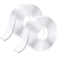 Ruban adhésif double face ultra-résistant de 5 mètres, ruban nano transparent lavable, ruban adhésif double face amovible sans résidus (2 pièces)