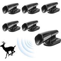 6 pièces Sifflet Ultrason Anti Gibier, Sifflets de cerf Avertissement, Sifflets de Cerf pour la Voiture, Dispositif de Protection