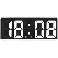 Réveil numérique multifonction avec rétroéclairage, alarme, affichage de la température et calendrier de bureau LED 7 couleurs idéal pour la maison, la chambre et le bureau. Bracelet blanc.