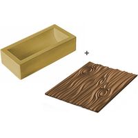Silikomart Kit Magic Wood, Silicone, Oro, 25 x 9 x 6.7 cm