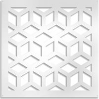 CUBO - Pannello in PVC traforato - Parasole - Misura: 48x48 cm - Colore: bianco