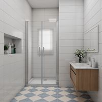 Duschtür Pendeltür Nischentür Duschabtrennung Schwingtür Dusche Klarglas 80x195cm