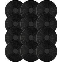 vhbw 12x Filtres à charbon actif compatible avec PKM RH-6090 / 400, RH-9999 / 450, RH-9090 / 400, RH-8090 / 400, RH-9090 hotte aspirante - 17,5 cm