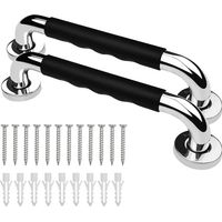 Barre d'Appui WC, 30cm Lot de 2 Antidérapante Barre d'Appui de Salle de Bain, Barres Douche Baignoire Main Courante Inoxydable Maintien Poignée Douche Âgées/Handicapées/Enfants/Enceinte