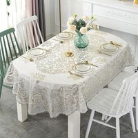 Européenne épaisse couverture de table en PVC imperméable à l'eau, à l'huile et au glissement