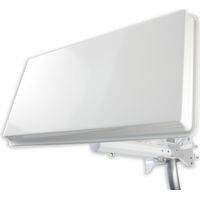 Antenne parabolique plate 2 sorties – LNB intégré – Gain 33,7 dB – Fixation universelle pour balcon et mur – Sedea