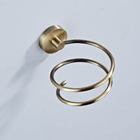 Wandmontierter Haartrocknerhalter aus Edelstahl 304, platzsparender wandmontierter Haartrocknerhalter mit Befestigungsschrauben für Schlafzimmer und Badezimmer (Gold).