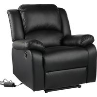 Happy Garden – Fauteuil électrique inclinable CLOUD noir – Inclinaison motorisée jusqu'à 135° – Dossier et repose-pieds ajustables – Confort épais et moelleux