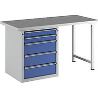 Banco de trabajo bastidor modular 5 cajones anchura 1500 mm