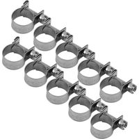 Collier de serrage, 10PCS collier de serrage de tuyau de carburant en acier inoxydable(13-15mm)