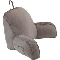 Bequemes Rückenkissen zum Sitzen im Bett, mit Tasche für Handy, Fernbedienung