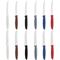 Coltelli bistecca bianco Tramontina Plenus cm 12,5 set 6 pezzi